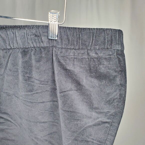 J Jill Pants Women 26W Black Crushed Corduroy Pull-on Straight - Picture 4 of 11